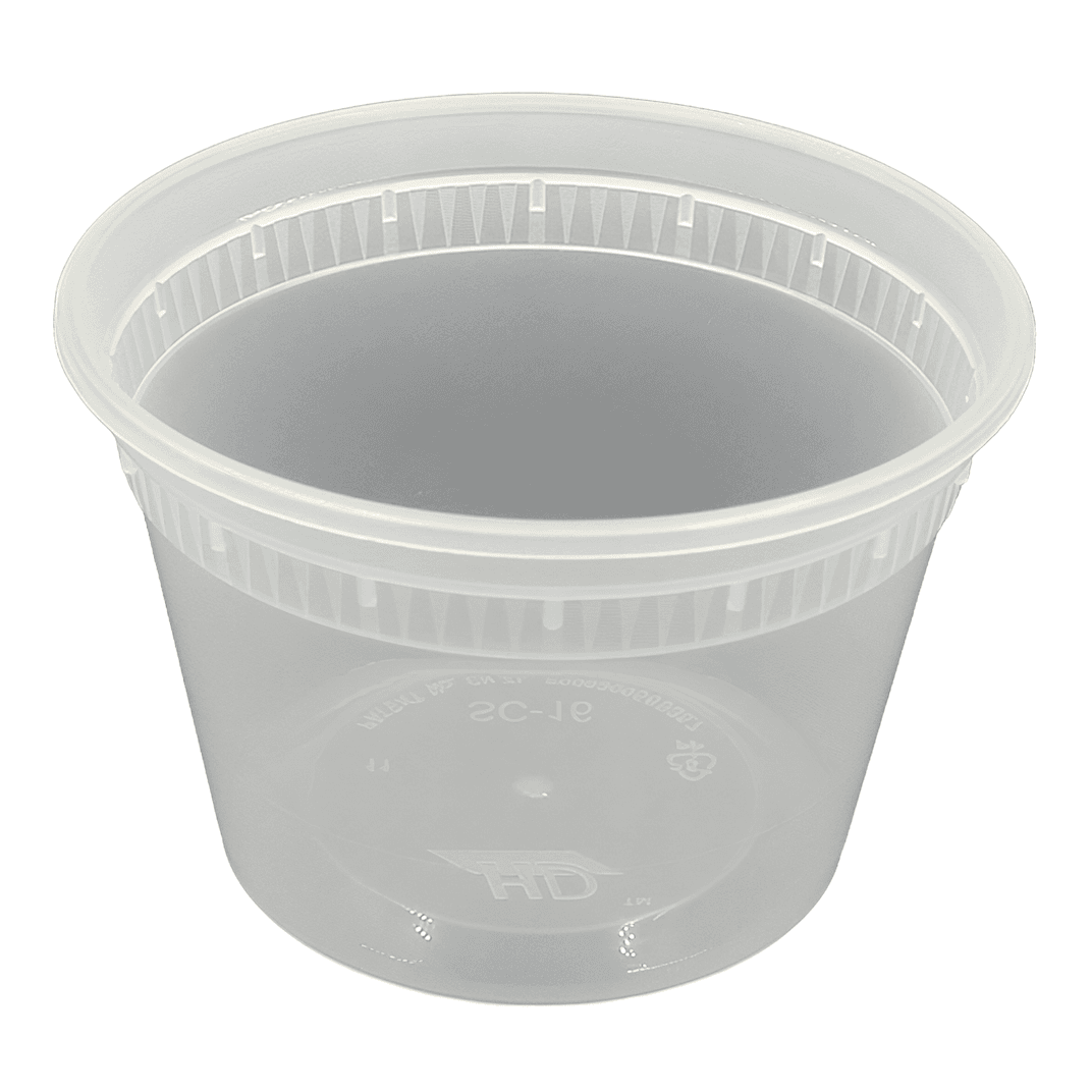 Soup Deli Container 16 OZ Plastic Translucent Heavy Duty 500/Case