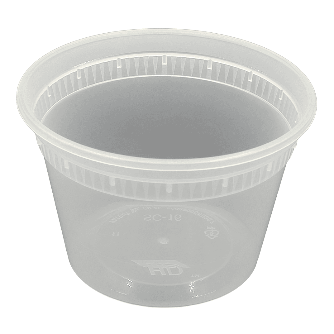Soup Deli Container 24 OZ Plastic Translucent Heavy Duty 500/Case