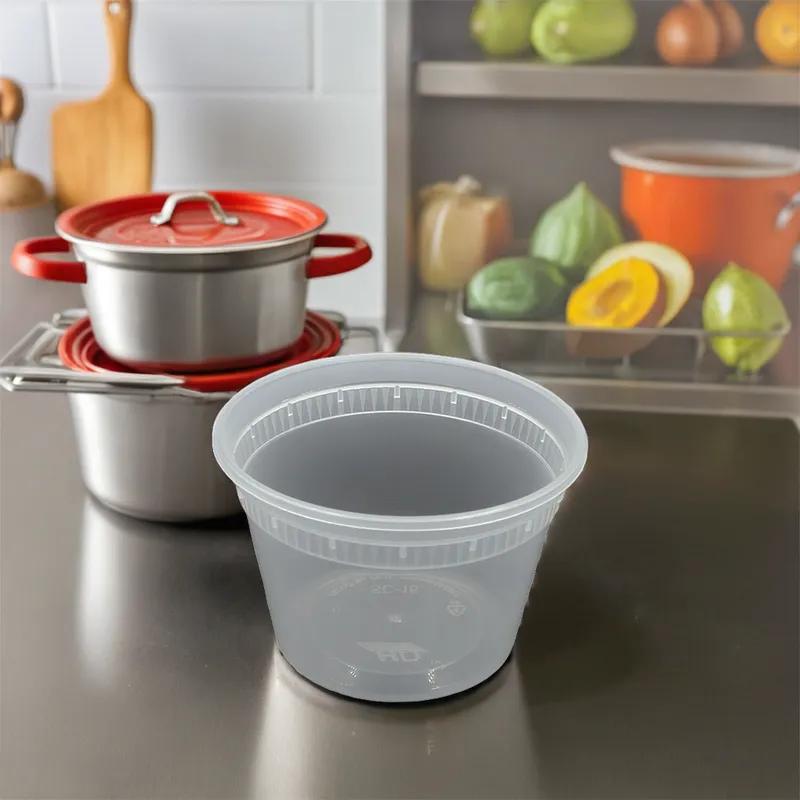 Soup Deli Container 24 OZ Plastic Translucent Heavy Duty 500/Case