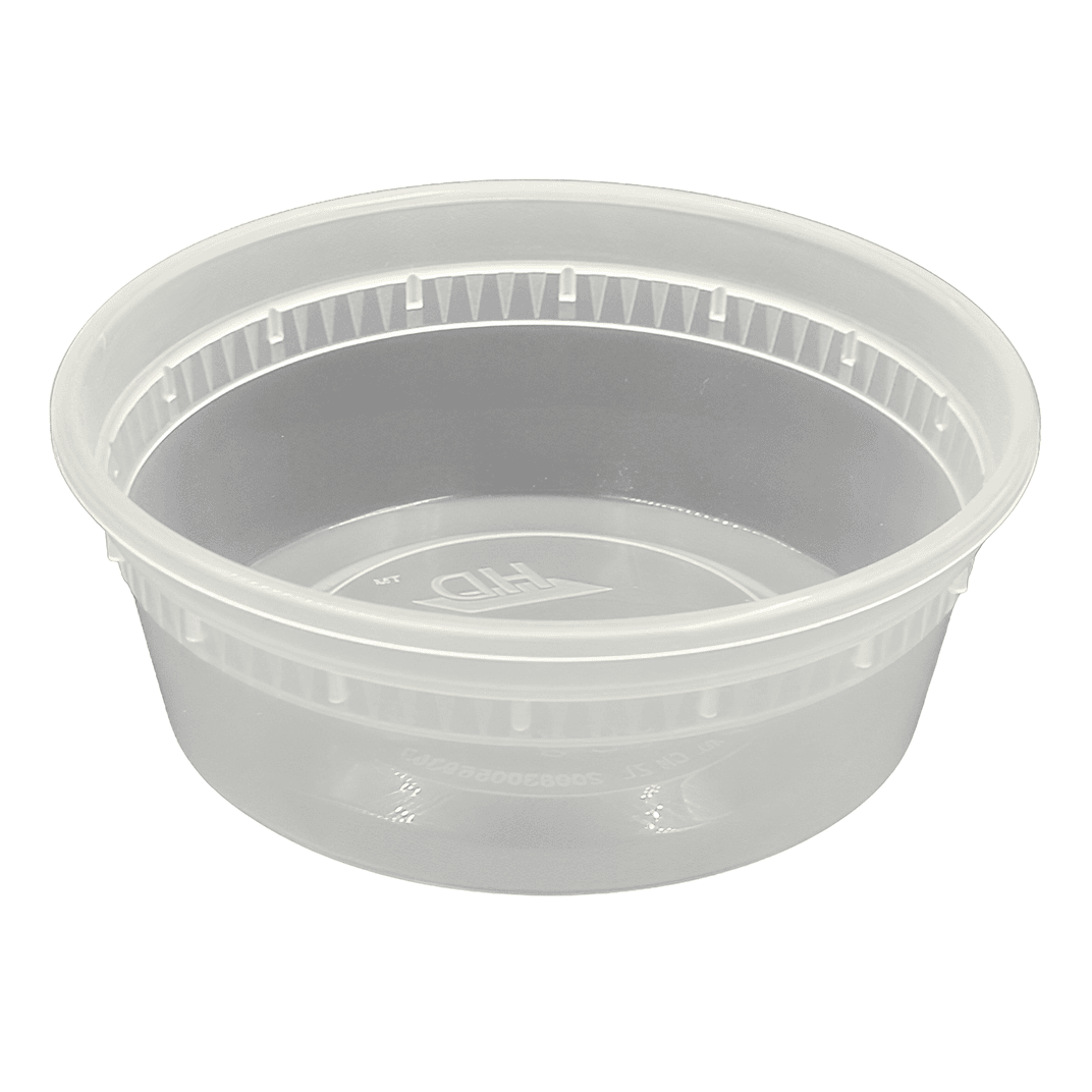 Soup Deli Container 8 OZ Plastic Translucent Heavy Duty 500/Case