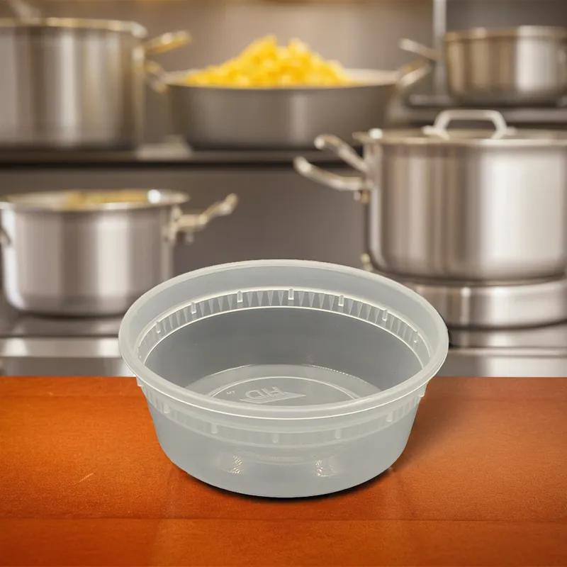 Soup Deli Container 8 OZ Plastic Translucent Heavy Duty 500/Case