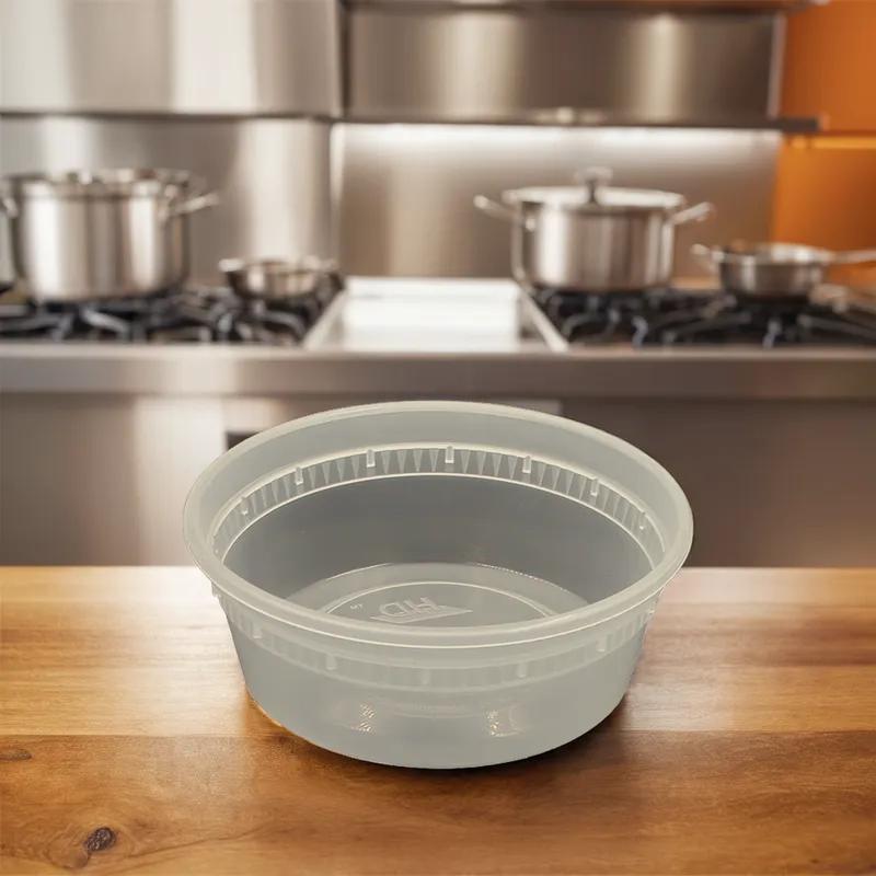 Soup Deli Container 8 OZ Plastic Translucent Heavy Duty 500/Case