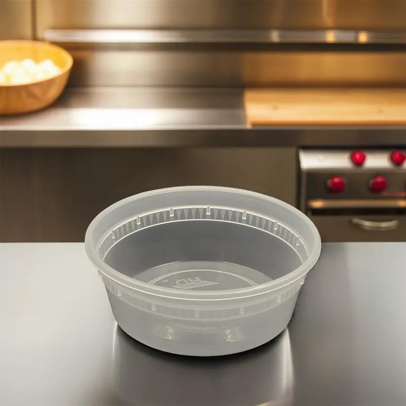 Soup Deli Container 8 OZ Plastic Translucent Heavy Duty 500/Case
