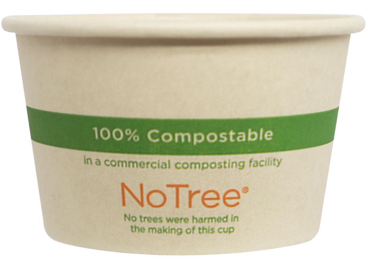 NoTree® Souffle & Portion Cup 2 OZ Bamboo Paper 2000/Case