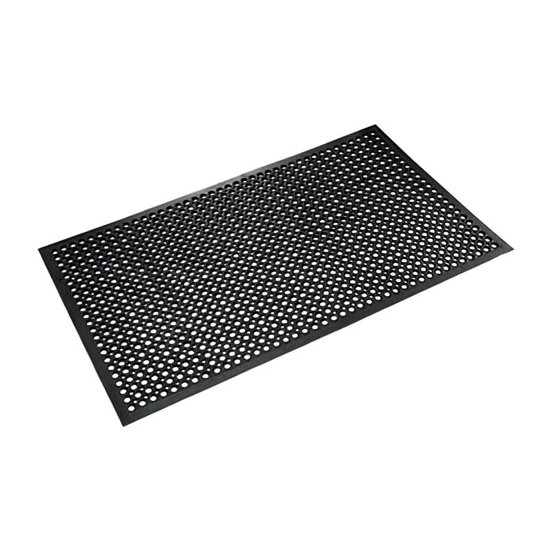 Drainage Mat 60X36 IN Black Rubber With Vinyl Foam Backing 1/Each