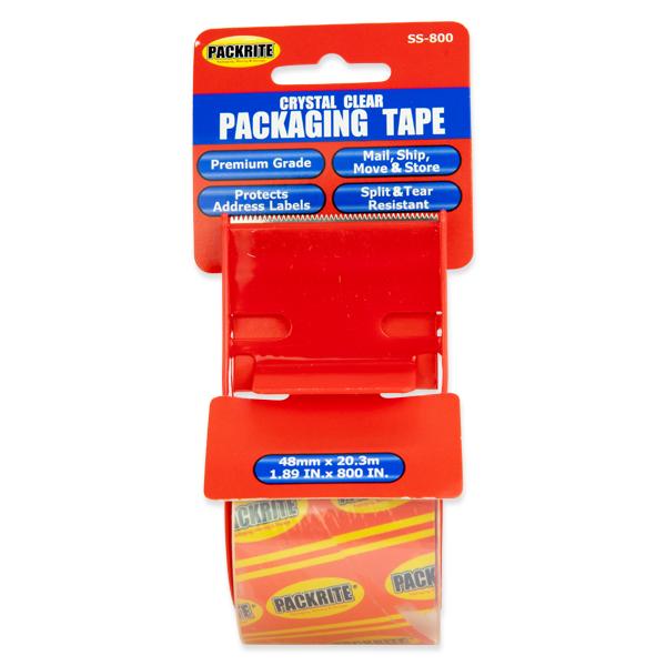 Tape 800X2 IN Clear With Dispenser 12/Case
