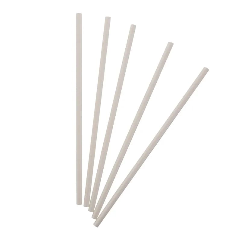 PrimeWare® Giant Straw 10.25 IN Paper White Unwrapped 300 Count/Pack 8 Packs/Case 2400 Count/Case