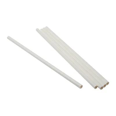 Giant Straw 10.25 IN Paper White Unwrapped 300 Count/Pack 8 Packs/Case 2400 Count/Case