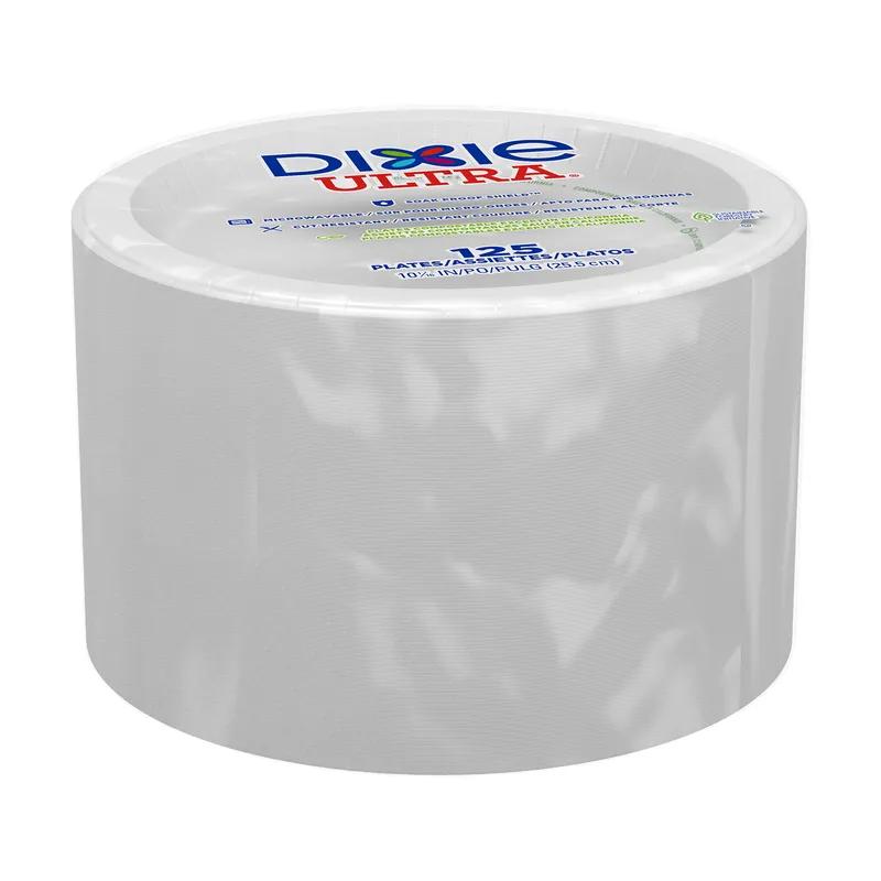 Dixie® Ultra Plate 10.25 IN Paper White Round 125 Count/Pack 4 Packs/Case 500 Count/Case