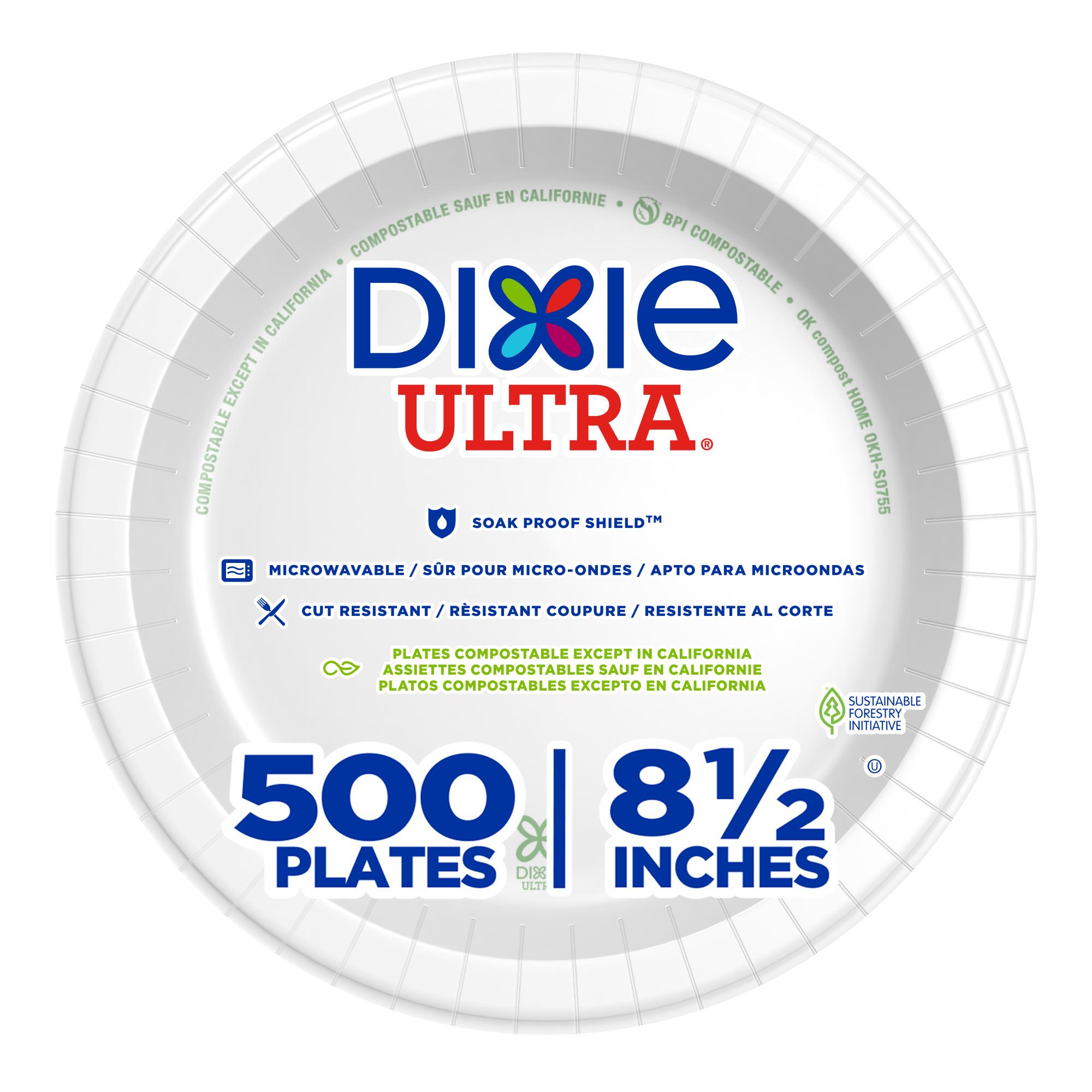 Dixie® Ultra Plate 9 IN Paper White Heavyweight 500/Case
