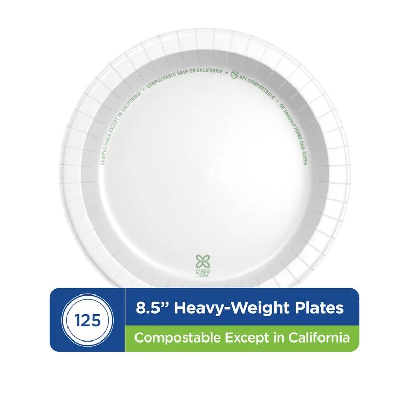 Dixie® Ultra Plate 9 IN Paper White Heavyweight 500/Case
