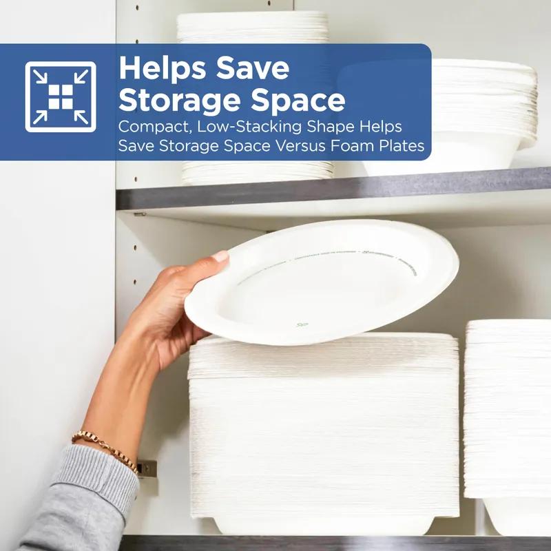 Dixie® Ultra Plate 9 IN Paper White Heavyweight 500/Case