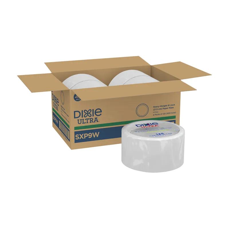Dixie® Ultra Plate 9 IN Paper White Heavyweight 500/Case