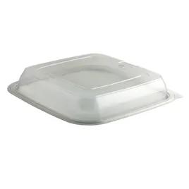 Culinary Squares® Lid Dome 1 Compartment PP Clear Square For Container Unhinged Anti-Fog 300/Case