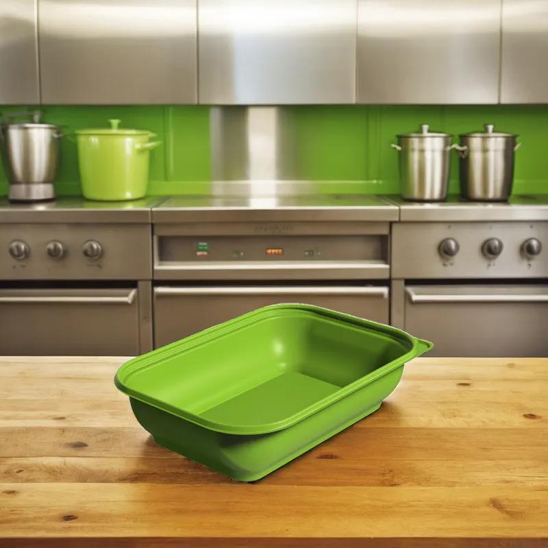Thermosource Tooling Salad Deli Container Base 10X7X2.5 IN PP Green 400/Case