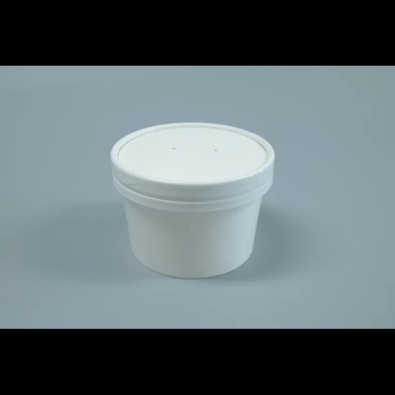 Victoria Bay Food Container Base & Lid Combo 8 OZ Paperboard White Vented 250/Case