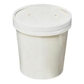 Victoria Bay Food Container Base & Lid Combo 16 OZ Paperboard White Tall Vented 250/Case