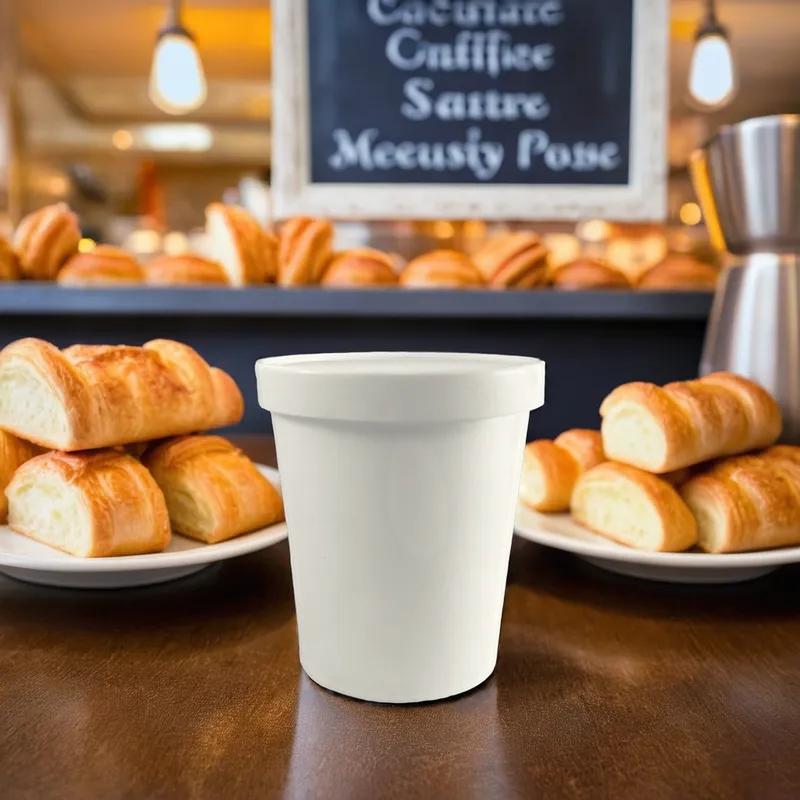 Victoria Bay Food Container Base & Lid Combo 32 OZ Paper White Round Vented 250/Case