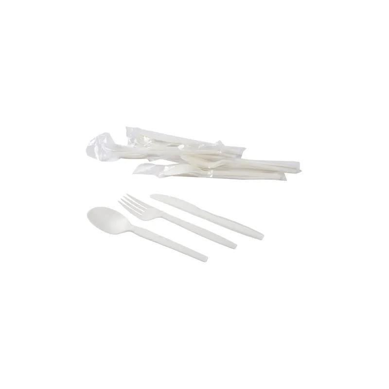 3PC Cutlery Kit CPLA Natural With Fork,Knife,Spoon 250 Count/Pack 1 Packs/Case 250 Count/Case