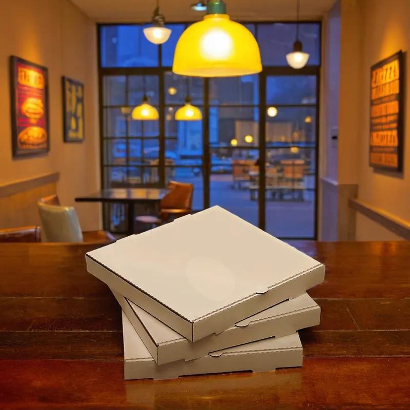 Pizza Box 10X10X1.63 IN Corrugated Cardboard Kraft/Kraft Plain B-Flute 50/Case