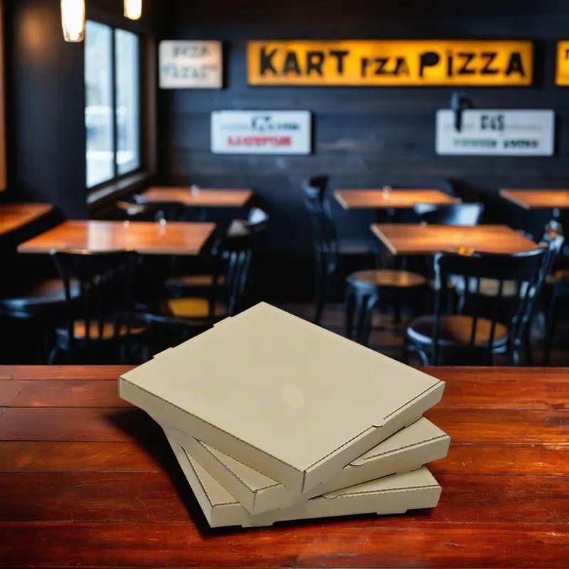 Pizza Box 8X8X1.63 IN Corrugated Cardboard Kraft/Kraft Plain B-Flute 50/Bundle