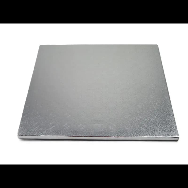 Cake Drum 8X0.5 IN Silver Square B/C-Flute 12/Case