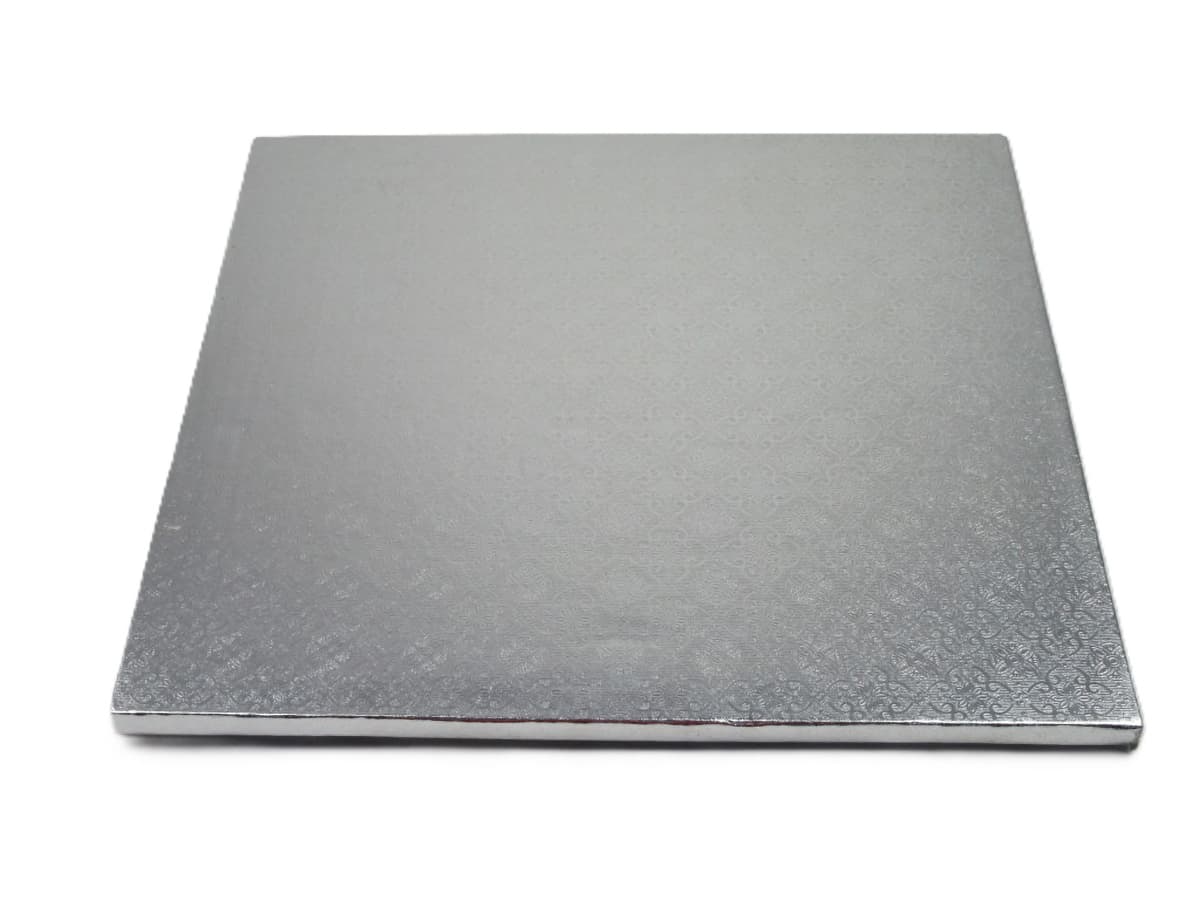 Cake Drum 8X0.5 IN Silver Square B/C-Flute 12/Case
