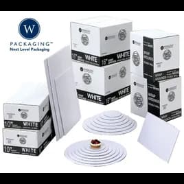 Cake Circle Wrap Around 12 IN White Round Double Wall 50/Case