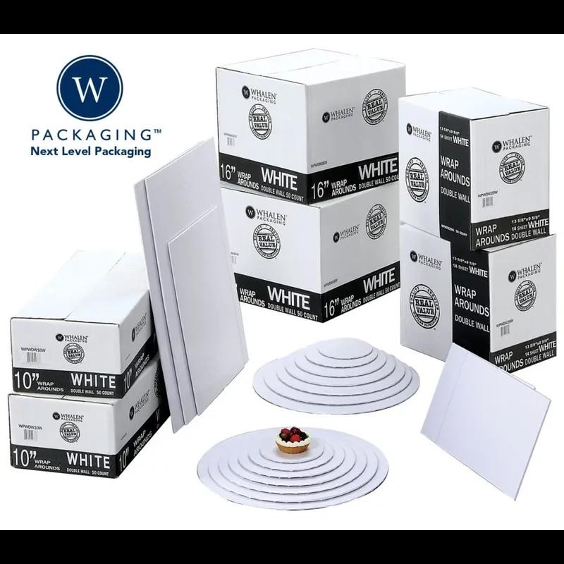 Cake Circle Wrap Around 12 IN White Round Double Wall 50/Case