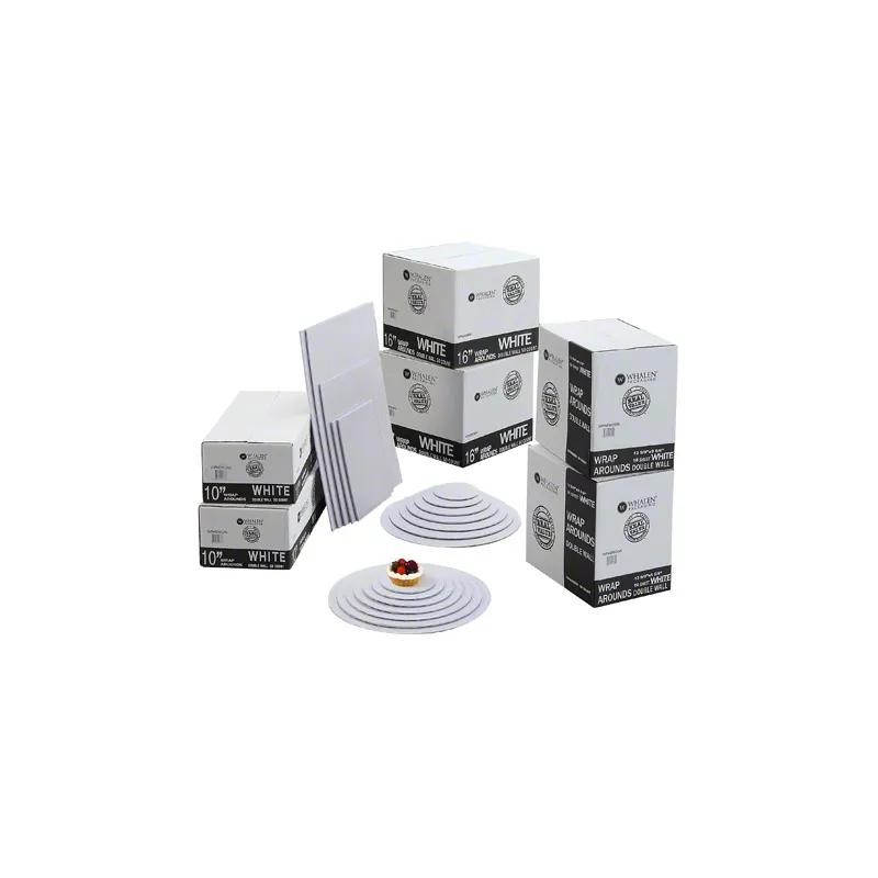 Cake Circle Wrap Around 12 IN White Round Double Wall 50/Case