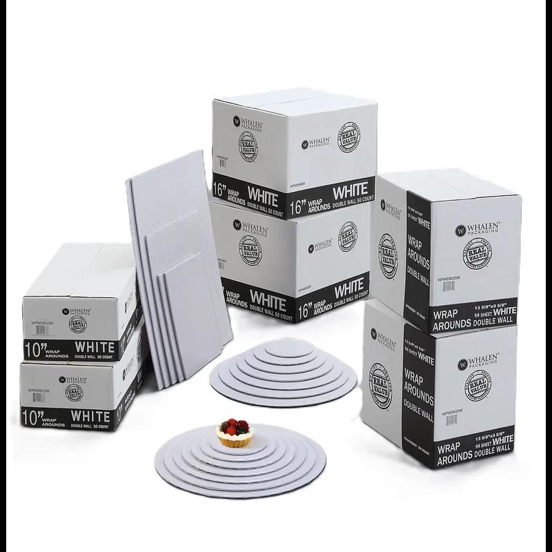 Wrap Around 6 IN White Round Double Wall 50/Case