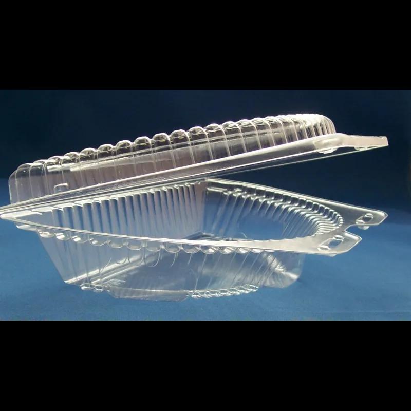 Half Pie Hinged Container With Dome Lid 9 IN OPS Clear 250/Case
