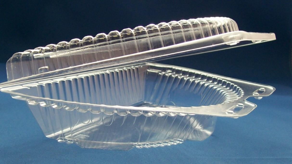 Half Pie Hinged Container With Dome Lid 9 IN OPS Clear 250/Case