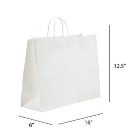 Shopper Bag 16X6X12 IN White With Cord Handle Closure 250/Case