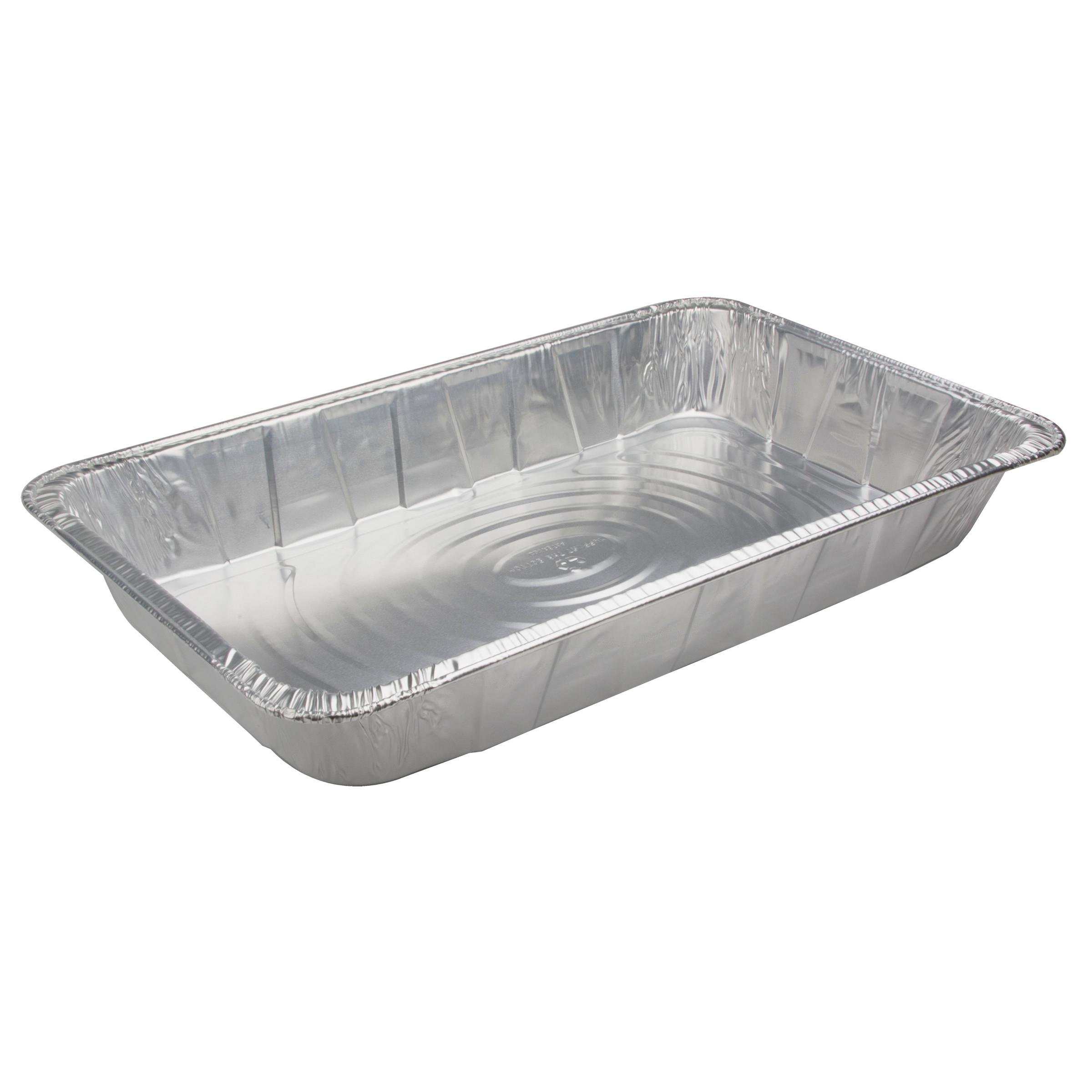 Steam Table Pan Full Size 346 OZ 19.6X11.6X3.4 IN Aluminum Silver Deep Extra Heavy Duty 40/Case