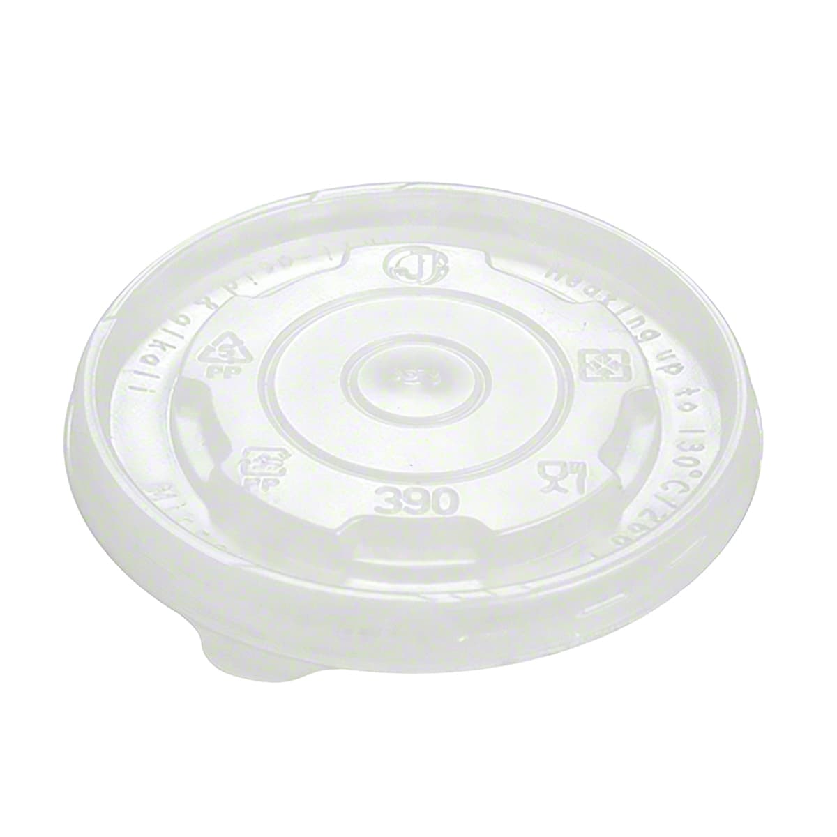 Lid Flat PP Translucent For 12 OZ Food Container 1000/Case