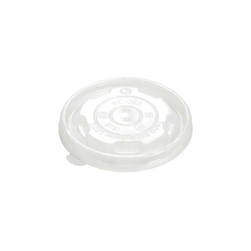 Lid Flat PP Translucent For 8 FLOZ Cup 1000/Case