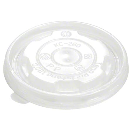 Lid Flat PP Translucent For 8 FLOZ Cup 1000/Case