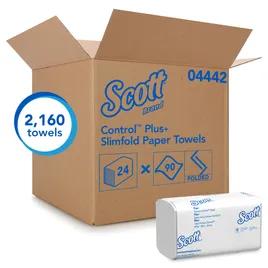 Scott® Folded Paper Towel 7.5X11.6 IN White Slim Fold 90 Sheets/Pack 24 Packs/Case 2160 Sheets/Case