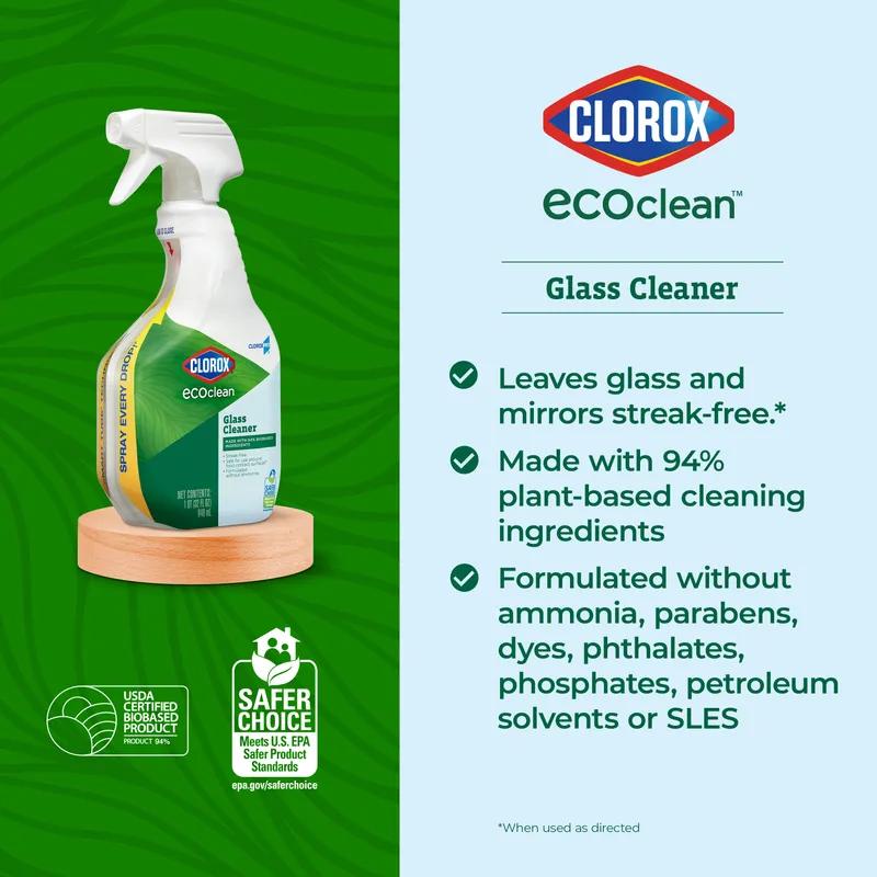 Clorox® EcoClean™ Glass Cleaner 1 QT RTU Liquid 9/Case