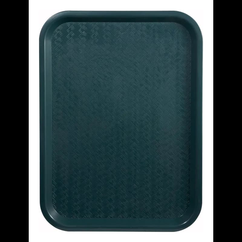 Fast Food Tray Cafeteria Tray 14X18 IN Plastic Green Non-Skid Dishwasher Safe Stackable 1/Each