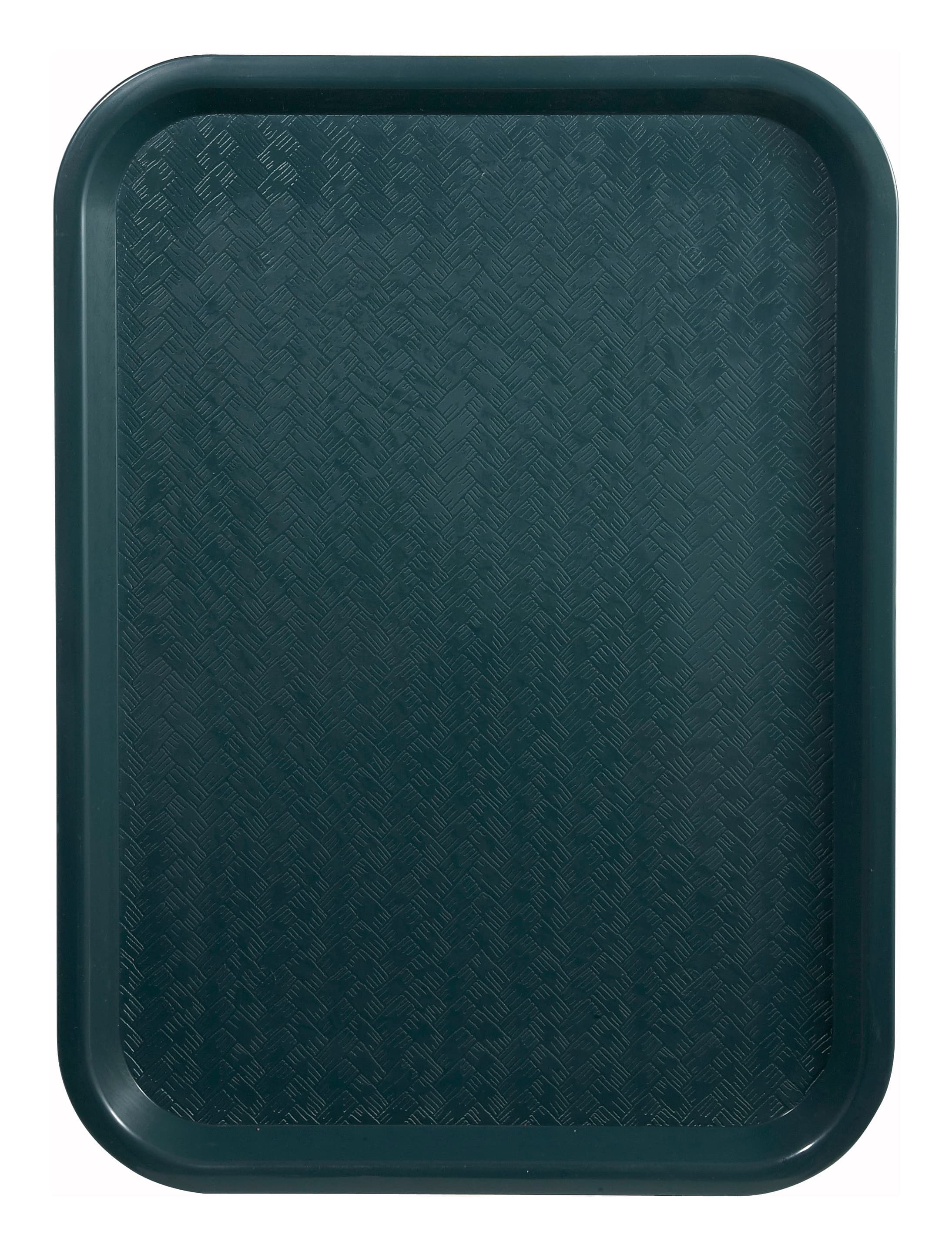 Fast Food Tray Cafeteria Tray 14X18 IN Plastic Green Non-Skid Dishwasher Safe Stackable 1/Each