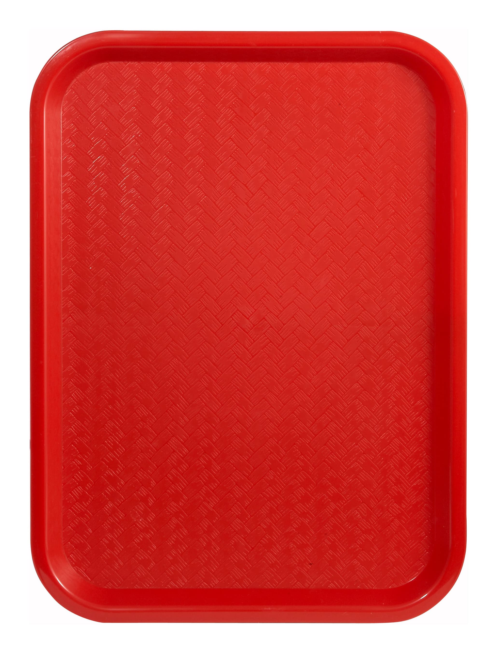 Fast Food Tray Cafeteria Tray 14X18 IN Plastic Red 1/Each