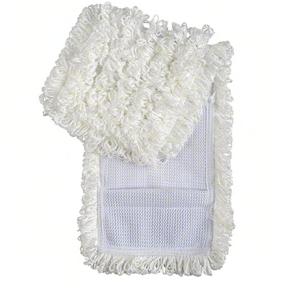 Finish Mop 18 IN White Slot Pocket Backing Looped 36/Case