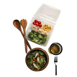 Bowl 48 OZ Plastic Clear Square Tamper-Evident 210/Case