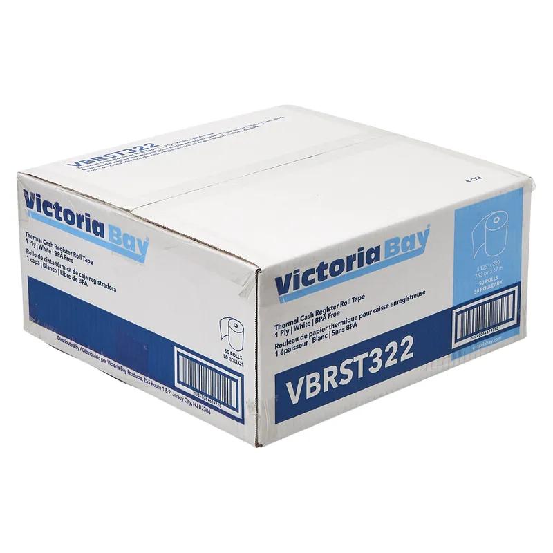 Victoria Bay Adding Machine Paper Register Tape 3.125IN X220FT White Thermal Paper 1PLY 50/Case