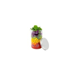 Jar With Aluminum Cap 10.7 OZ 2.5X4 IN Plastic Mason 288/Case