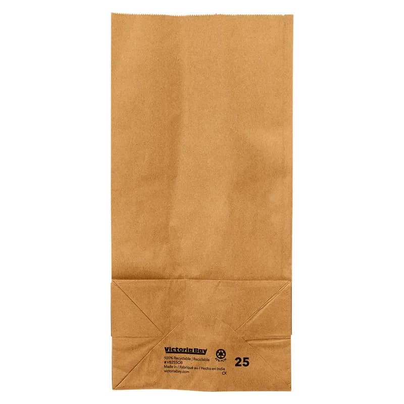 Victoria Bay Bag 8.27X5.25X17.72 IN Paper #25 Kraft 500/Bundle