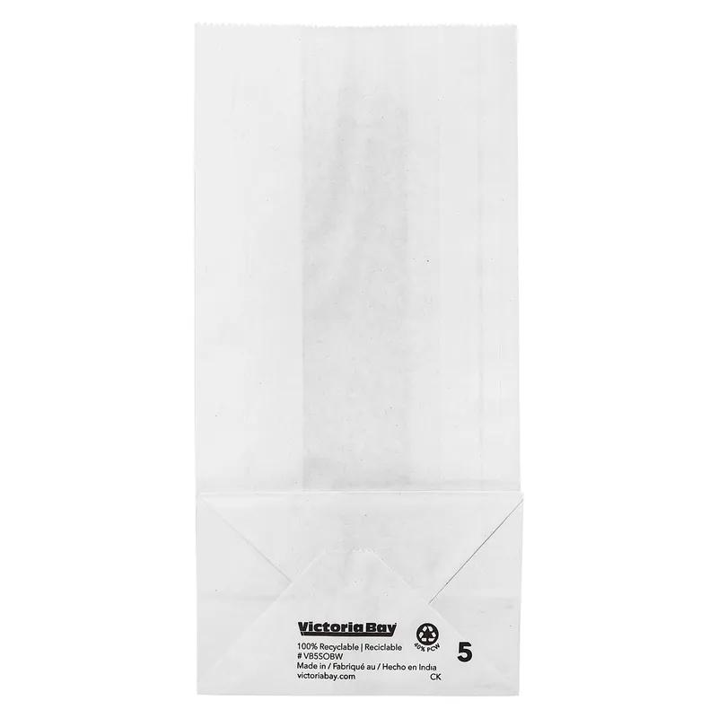 Victoria Bay Bag 5.12X3.43X10.91 IN Paper #5 White 500/Bundle