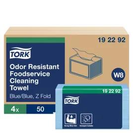 Tork Cleaning Towel 14.75X11.75 IN 7.35X6.27 IN Blue Multifold Z Refill Odor Resistant 50 Count/Pack